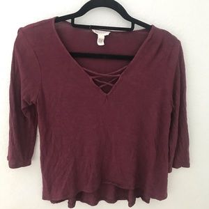 Burgundy blouse